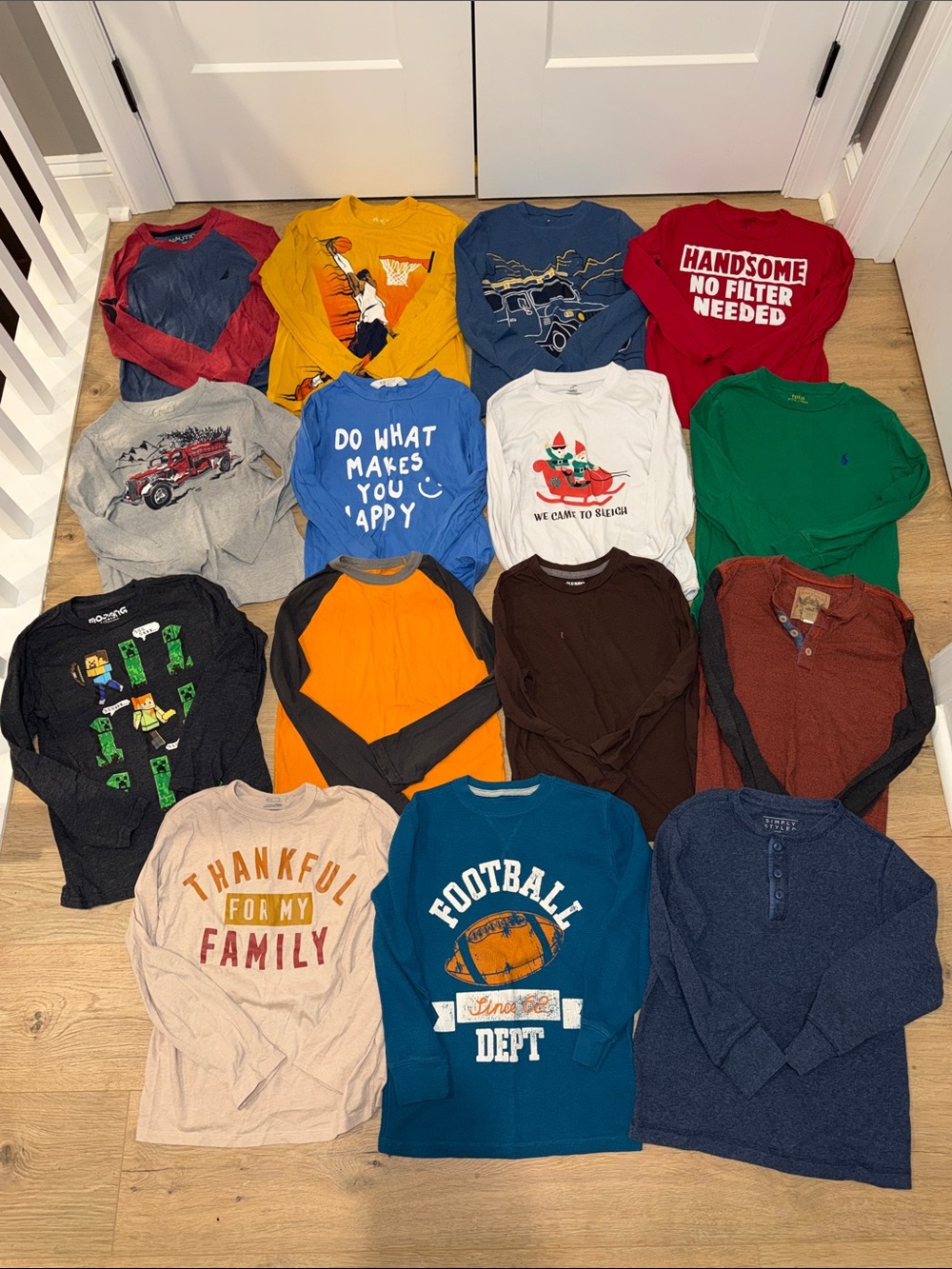 Assorted Boys Long-Sleeve Graphic Shirts - Mixed Colors